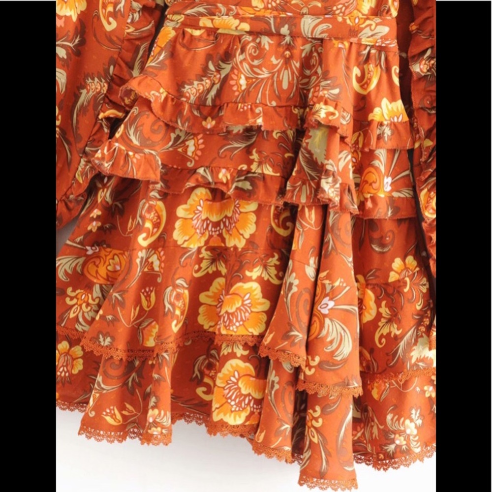 Ruffle Front Wrap Dress LAST ONEπ - Picture 4 of 16